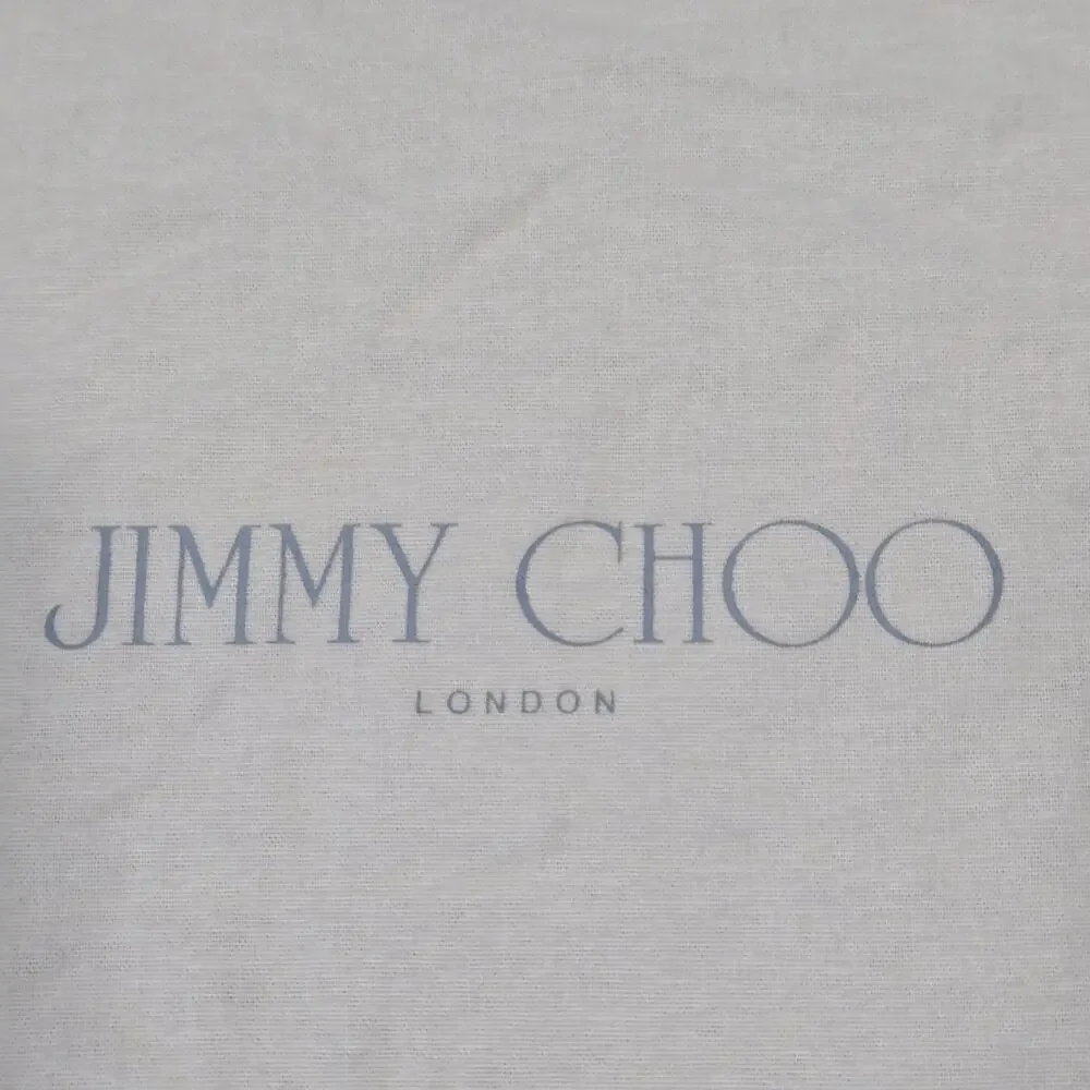 Jimmy Choo Dust Bag Beige Cotton Drawstring Large Storage Pouch 19x20 Italy